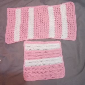 NWOT. Crochet Hand Towel, and Washcloth Home Made 100% Cotton.